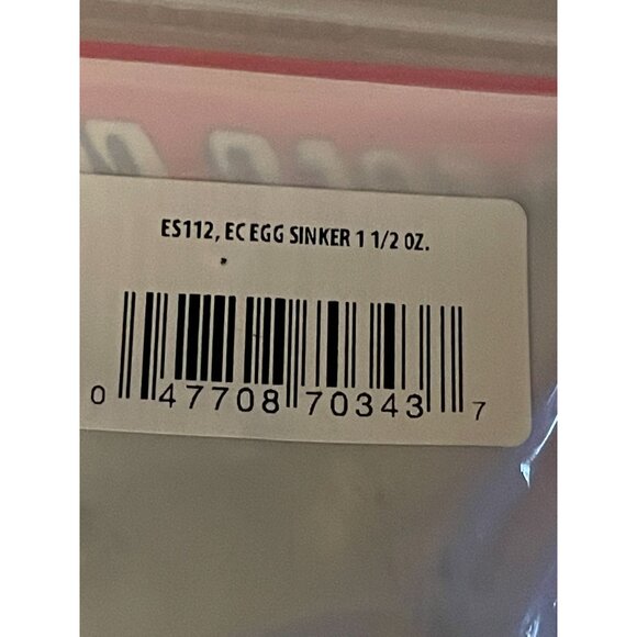 Eagle Claw, 02050-004 Egg Sinker Weight 1 1/2 oz ES112W Lead - Picture 6 of 6